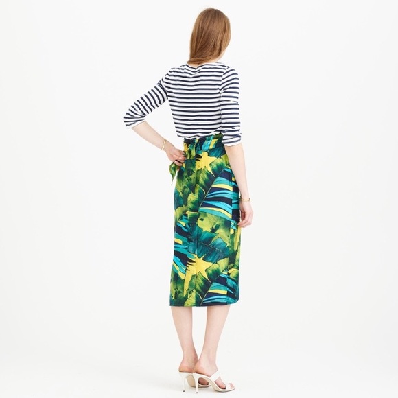 J. Crew crossover skirt in palm leaf - Picture 2 of 12